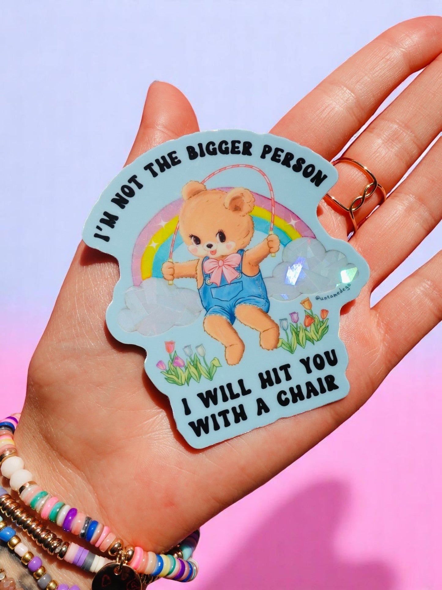 I'm Not The Bigger Person I Will Hit You With A Chair Sticker