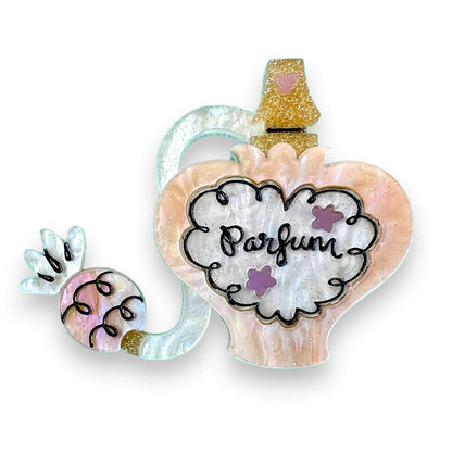 Glamour in a Bottle Peach Brooch by Asia Ellington x Lipstick & Chrome