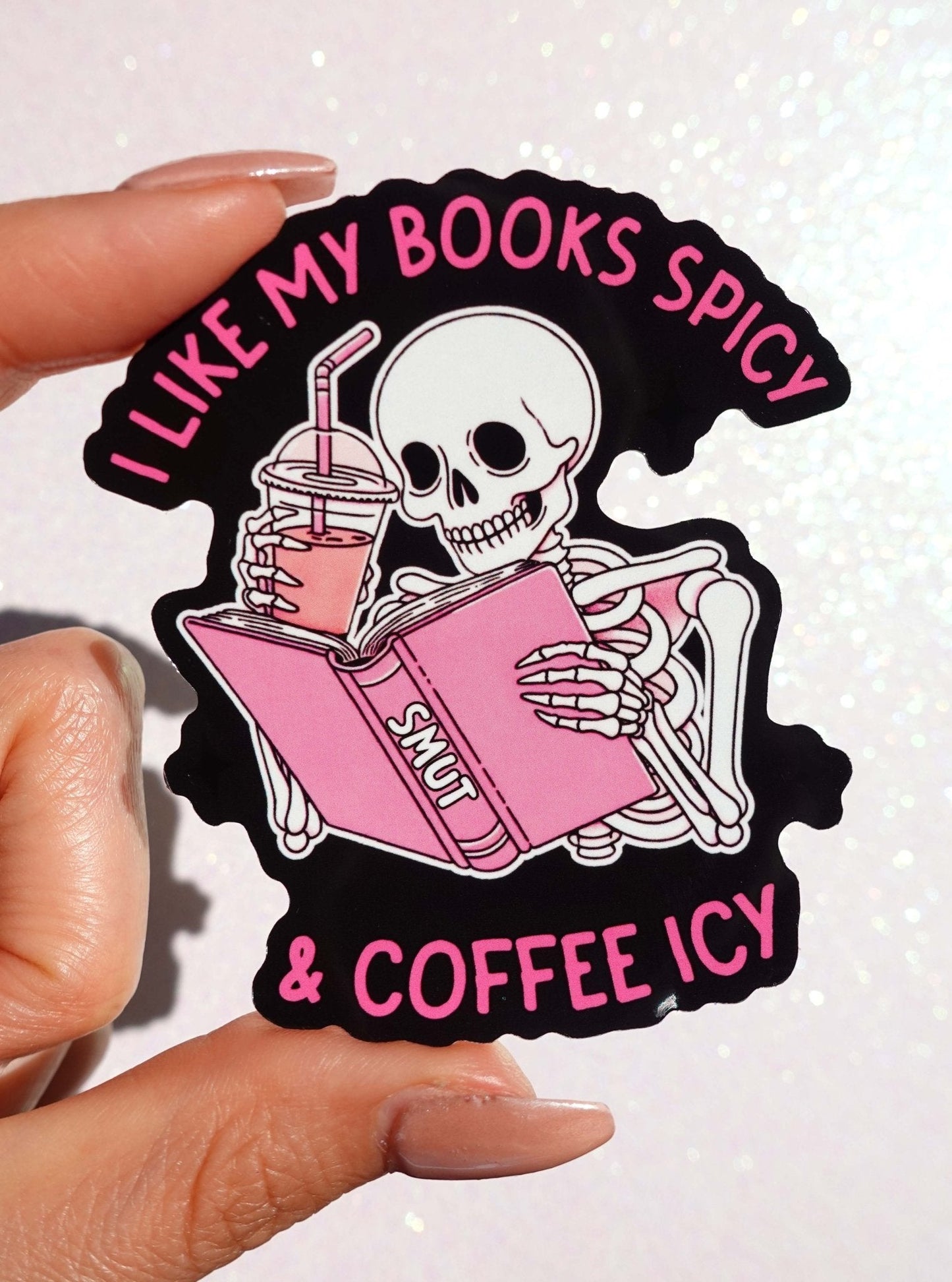 I Like My Books Spicy & Coffee Icy Sticker