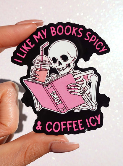 I Like My Books Spicy & Coffee Icy Sticker