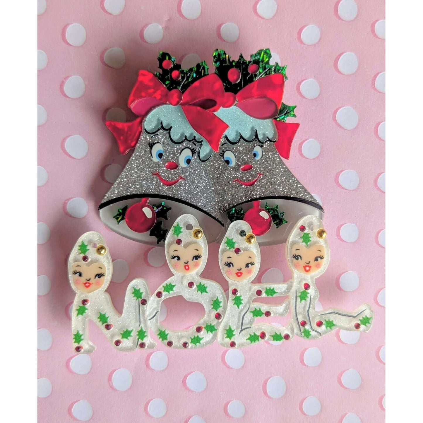 Playful Pixies NOEL Brooch by 50's Vintage Dame x Lipstick & Chrome