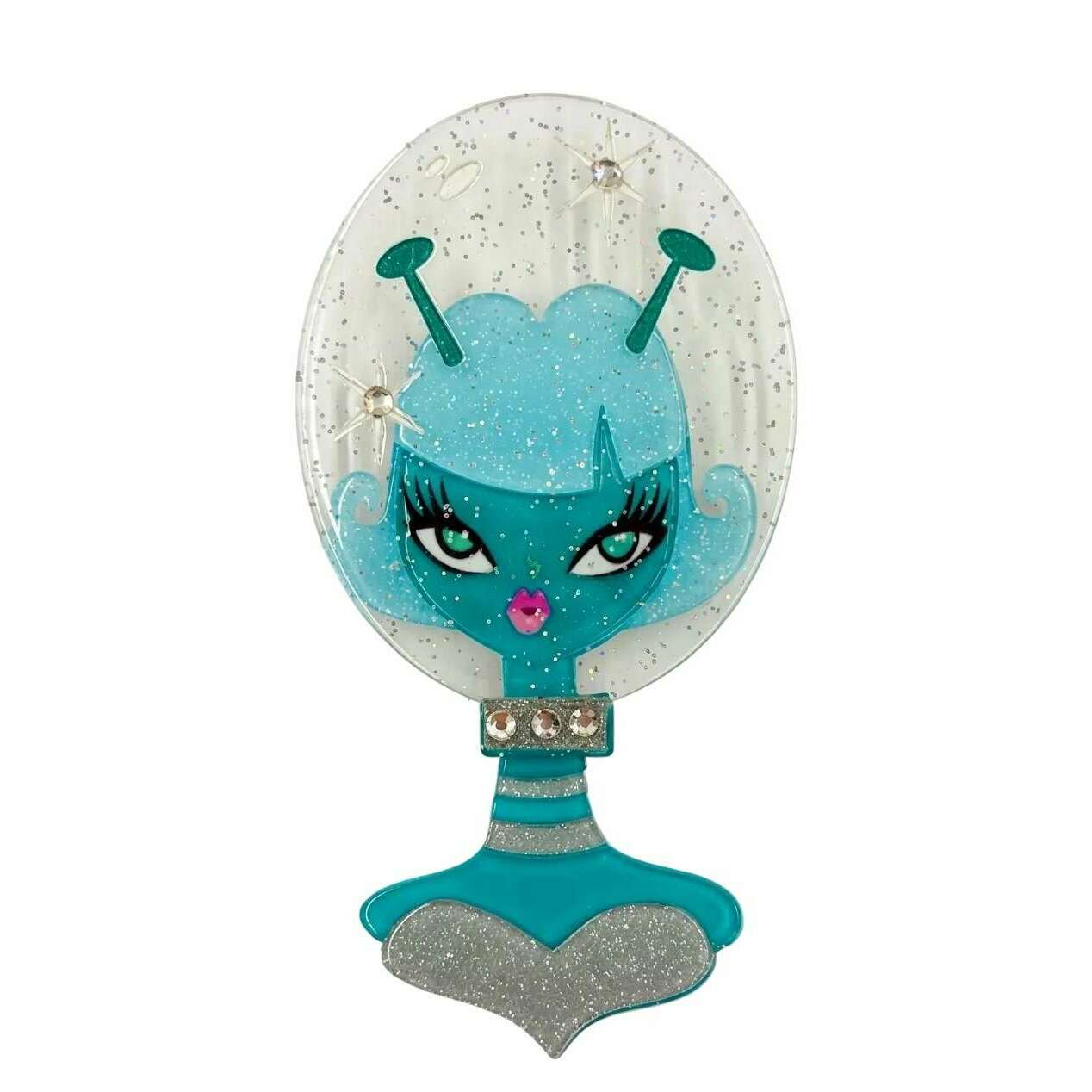 Beam Me Up Babe Spooky Doll Brooch by Miss Fluff x Lipstick & Chrome