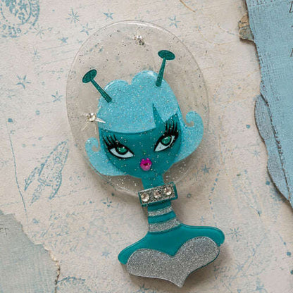 Beam Me Up Babe Spooky Doll Brooch by Miss Fluff x Lipstick & Chrome