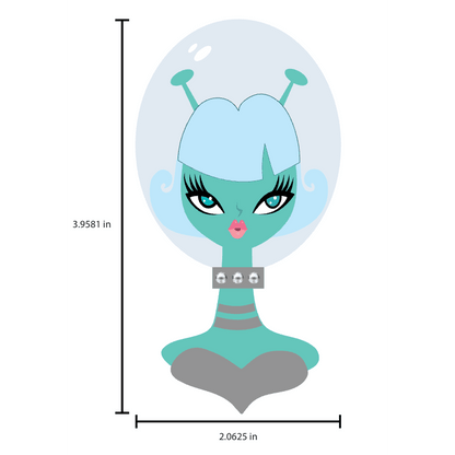 Beam Me Up Babe Spooky Doll Brooch by Miss Fluff x Lipstick & Chrome