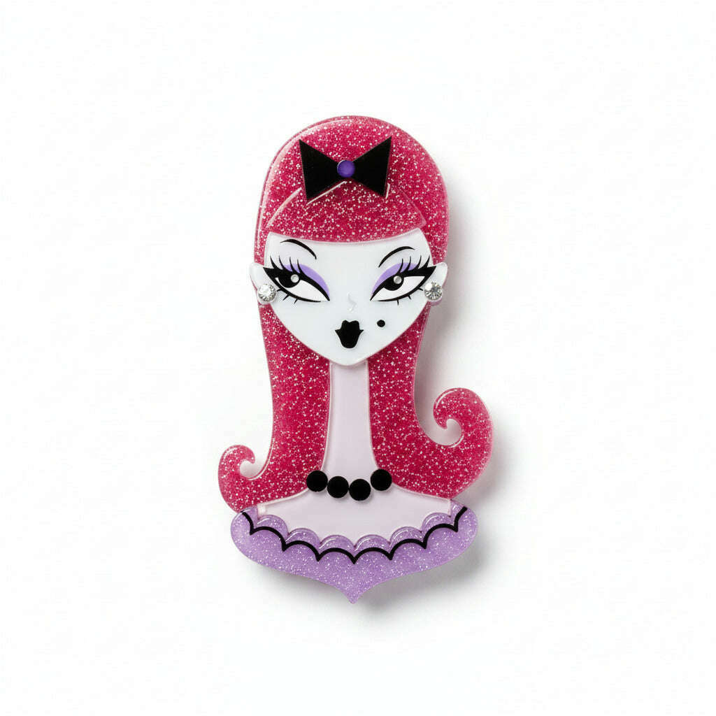 Bubblegum Boo Spooky Doll Brooch by Miss Fluff x Lipstick & Chrome