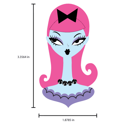 Bubblegum Boo Spooky Doll Brooch by Miss Fluff x Lipstick & Chrome