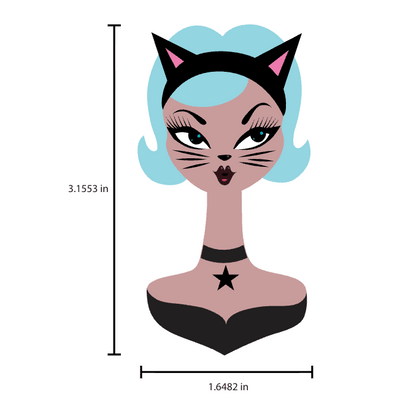 Cat's Meow Spooky Doll Brooch by Miss Fluff x Lipstick & Chrome