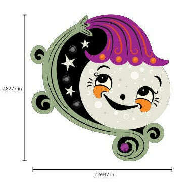 Peeking Petalluna Brooch by Johanna Parker x Lipstick & Chrome -TWILIGHT