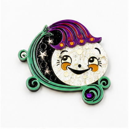 Peeking Petalluna Brooch by Johanna Parker x Lipstick & Chrome -TWILIGHT