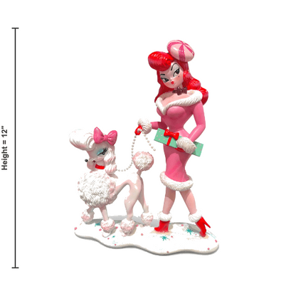 Peppermint Von Frost 12" Pink Lady w/ Poodle | Miss Fluff December Diamonds