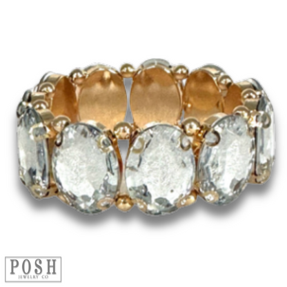 Oval rhinestone bracelet
