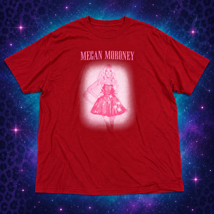 Megan Moroney red and pink graphic T-shirt size 2XL flat lay
