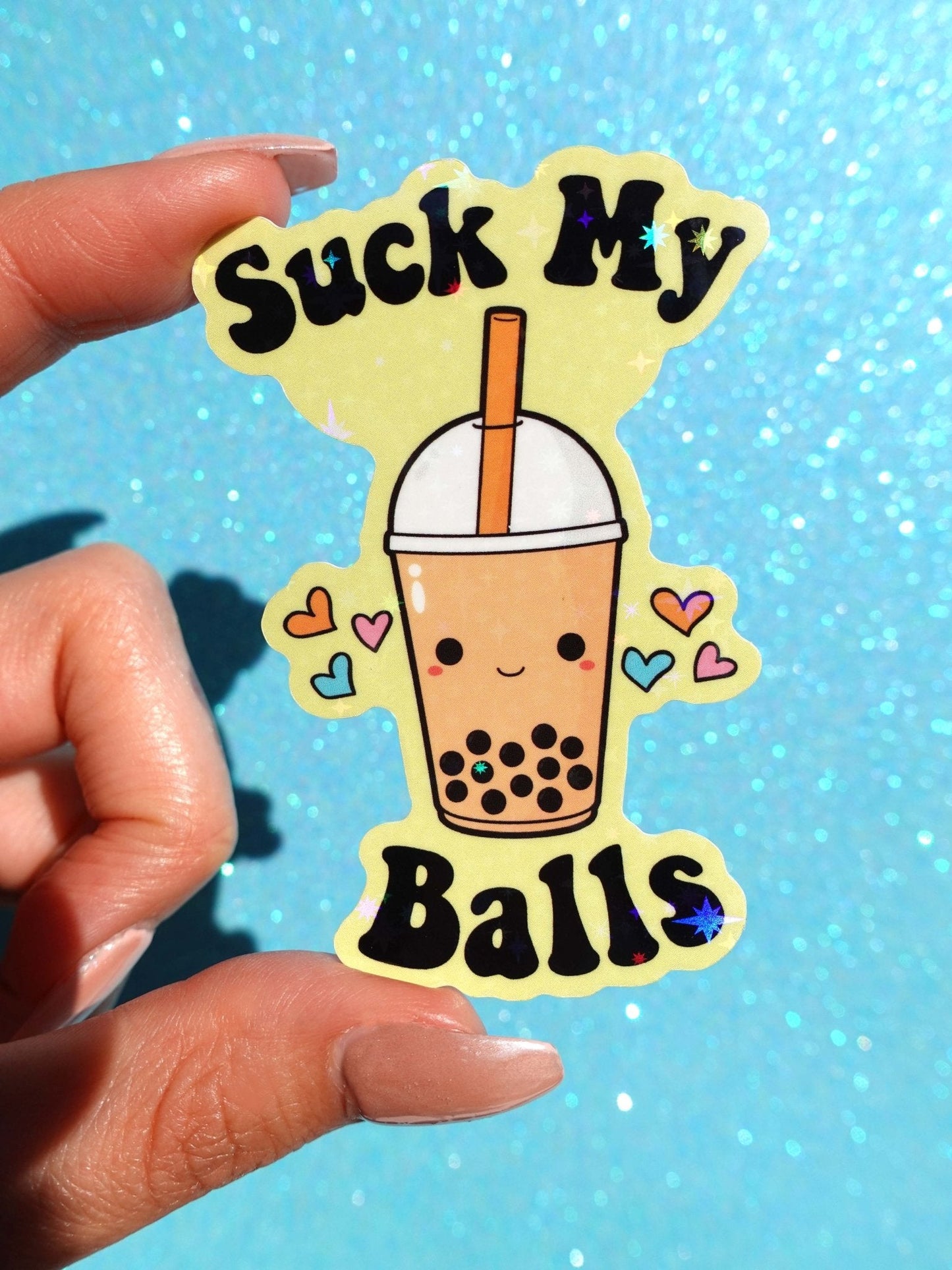 Suck My Balls Cute Boba Sticker