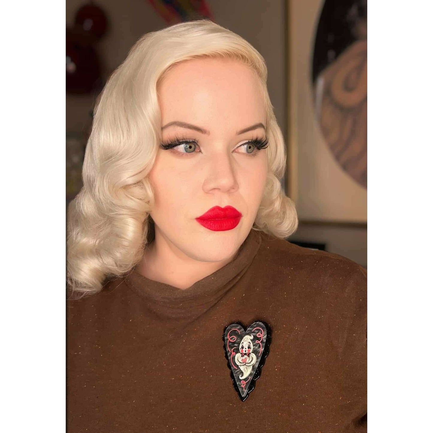Haunted Heart Brooch by Johanna Parker x Lipstick & Chrome